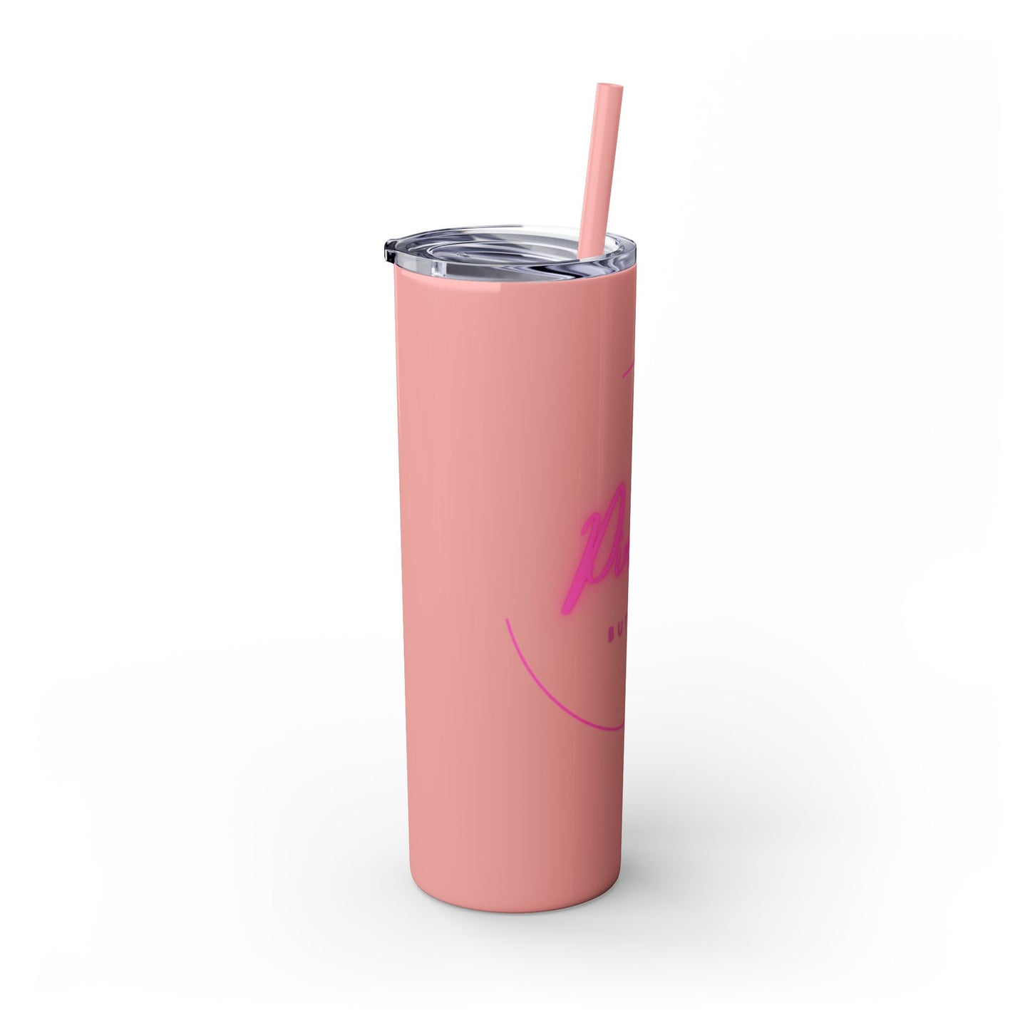 Pink But Lethal Skinny Tumbler – Sip with Power 💀💖✨