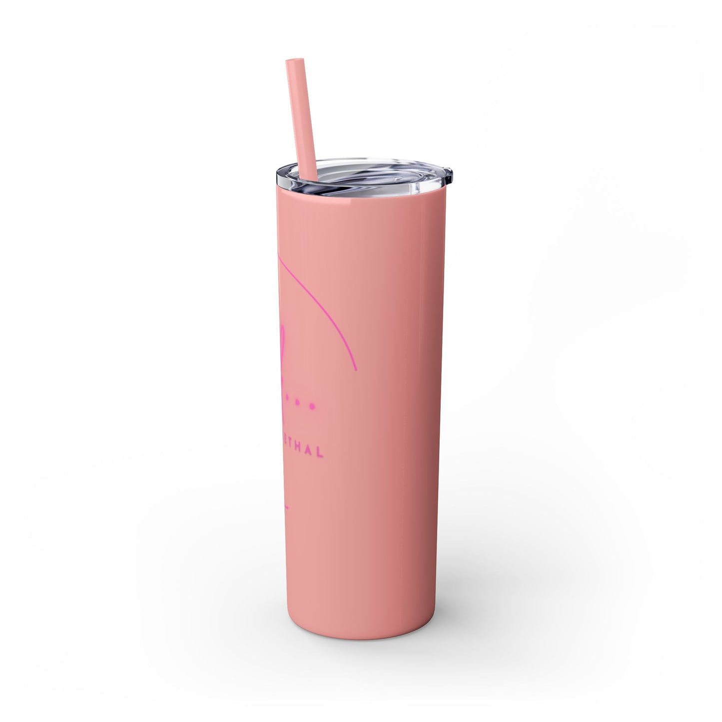 Pink But Lethal Skinny Tumbler – Sip with Power 💀💖✨