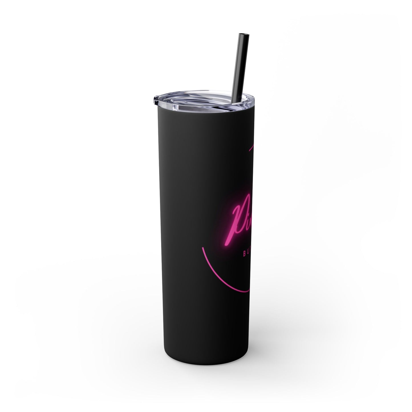 Pink But Lethal Skinny Tumbler – Sip with Power 💀💖✨