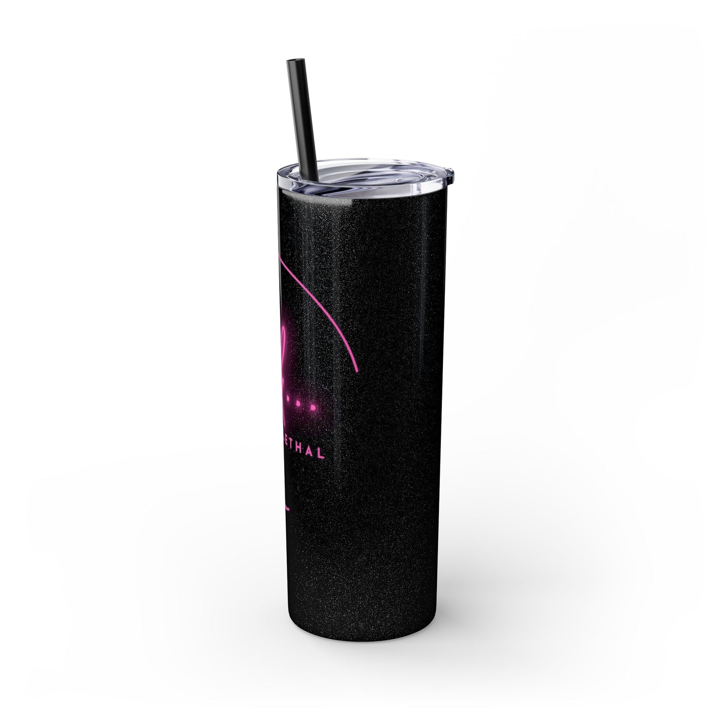 Pink But Lethal Skinny Tumbler – Sip with Power 💀💖✨