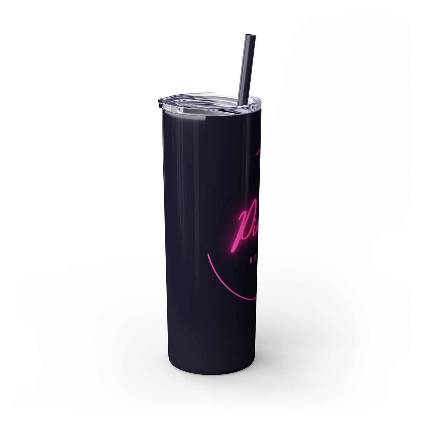 Pink But Lethal Skinny Tumbler – Sip with Power 💀💖✨